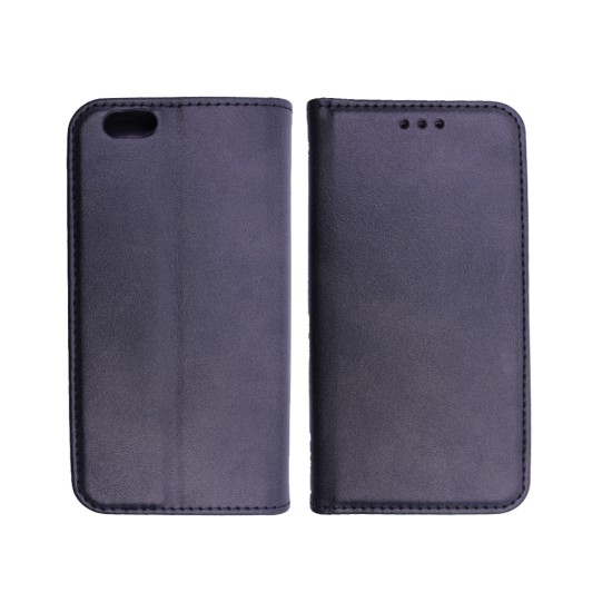 Capa Flip de Couro com Bolso Interno para Apple iPhone 6G Preto